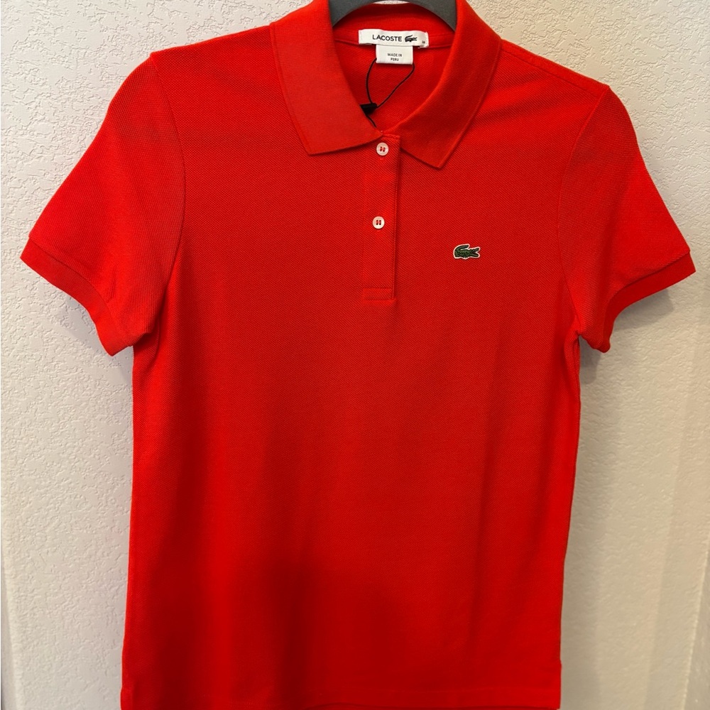 Women’s Lacoste Orange Red Classic Polo Shirt